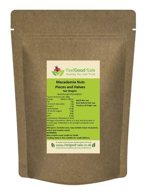 1kg Macadamia Nuts Halves (Non GMO), Low-GI Good For Snacking, Smoothies, Baking &amp; Cooking, Gluten-Free, Keto &amp; Vegan-Friendly, Rich in Protein &amp; Vitamins &amp; Fibre