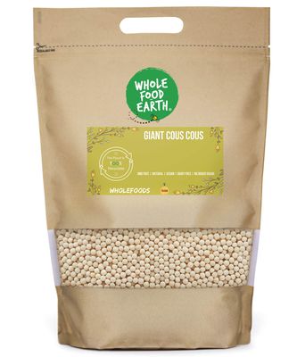 Wholefood Earth Giant Couscous 1kg - Pearl Israeli Couscous, High Protein, Whole Grain, Quick Cook
