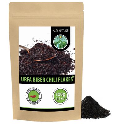Alpi Nature Urfa Chilli Flakes 100g 3.5 oz, Turkish Pepper Flakes, Isot Biber, Urfa Biber