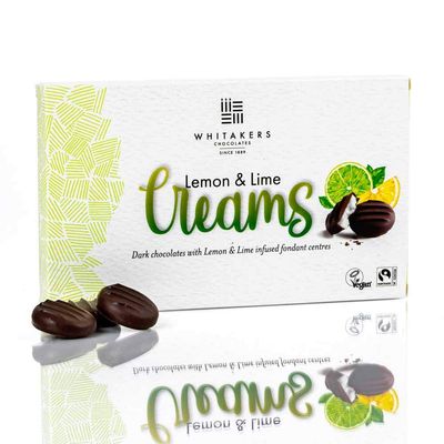 Whitakers Lemon and Lime Creams Fairtrade, Vegan, 0.15 kg