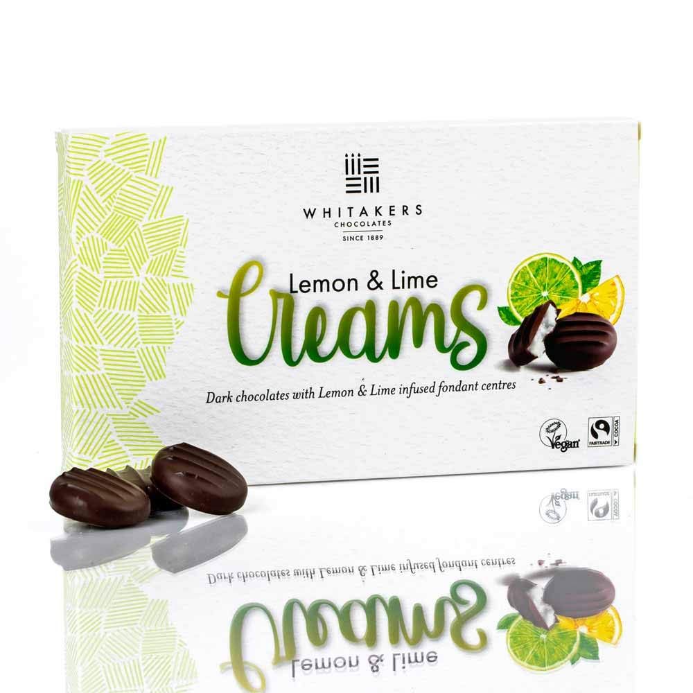 Whitakers Lemon and Lime Creams Fairtrade, Vegan, 0.15 kg