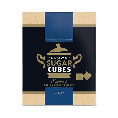 Brown Sugar Cubes 500g Kosher Certified Fairtrade Cane Sugar Cubes - Perfect for Coffee, Tea &amp; Hot Drinks - Sustainable &amp; Ethically Sourced