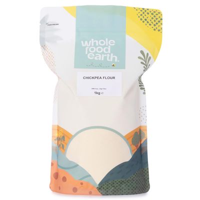 Wholefood Earth Chickpea Flour 1 kg GMO Free High Fibre, Packaging May Vary