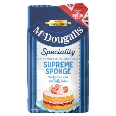 McDougalls Supreme Sponge Self-Raising Flour, 1 kg Bag (Pack of 1)