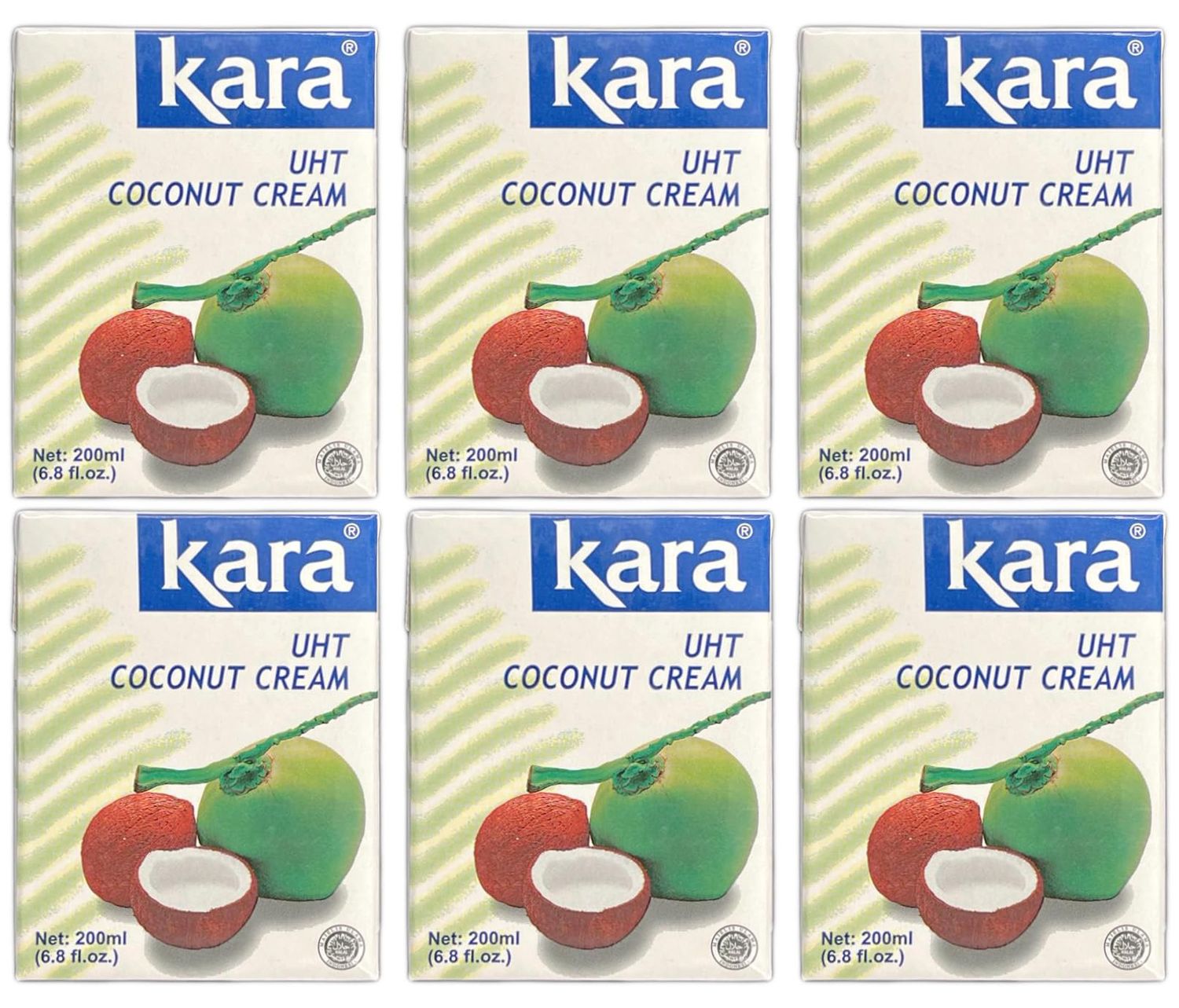 Kara Coconut Cream 200ml (Pack of 6)