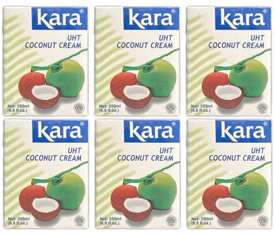 Kara Coconut Cream 200ml (Pack of 6)