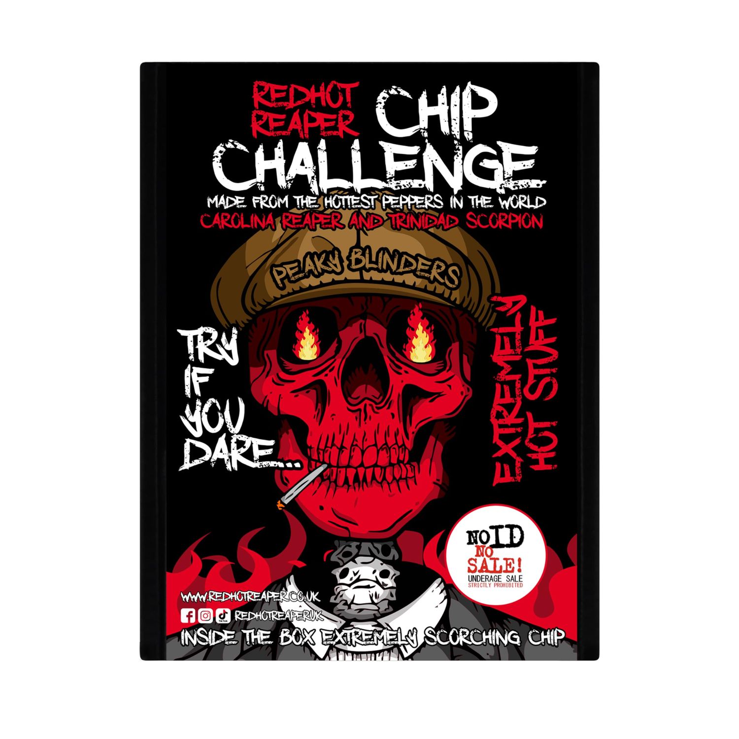 Red Hot Reaper - Challenge Hottest Chip - Peaky Blinders Carolina Reaper Spicy Challenge - Stupidly Spicy Hot Chip