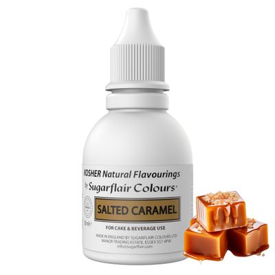 Sugarflair Salted Caramel Flavouring - Natural Food Flavouring for Baking, Cakes, Ice Creams, Chocolates, Icings and More! Pack Your Bakes With A Delicious Natural Food Flavour Extract - 30ml