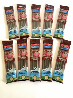 Dr Moo Quick Milk Magic Sipper Chocolate Flavour Sipper Straws 10 x Pack (50 Straws)