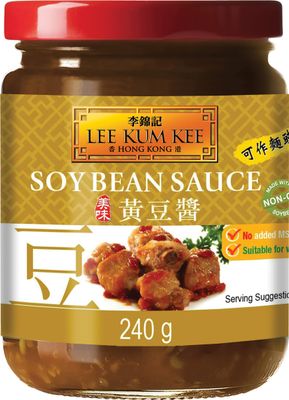 LKK Yellow Bean Sauce 240g Authentic Chinese Fermented Whole Soybean Paste for Stir-Fries, Marinades & Dipping Vegan No Added MSG Not Gluten Free