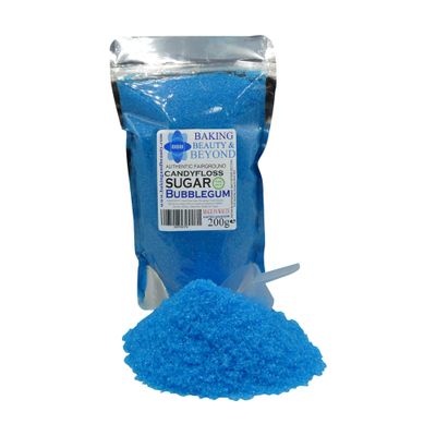 Baking Beauty and Beyond Premium Candy Floss Sugar 200g - Bubblegum Flavour