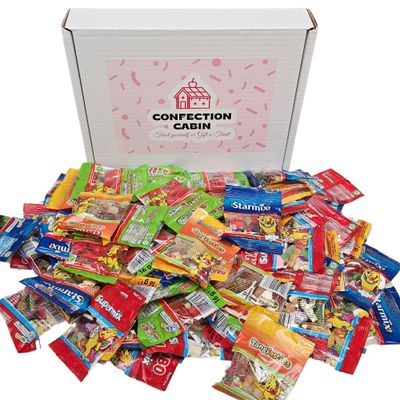 Sweet Gummy Selection Box 60 Mini Bags Gift Set (Starmix, Supermix, Giant Strawbs, Tangfastics - 15 Each) Fruity &amp; Fizzy Gummy Multipack