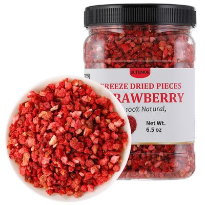 Premium Freeze Dried Dice Strawberries 185g, Made with 100% Natural Strawberries, No Additives Dehydrated Strawberries.