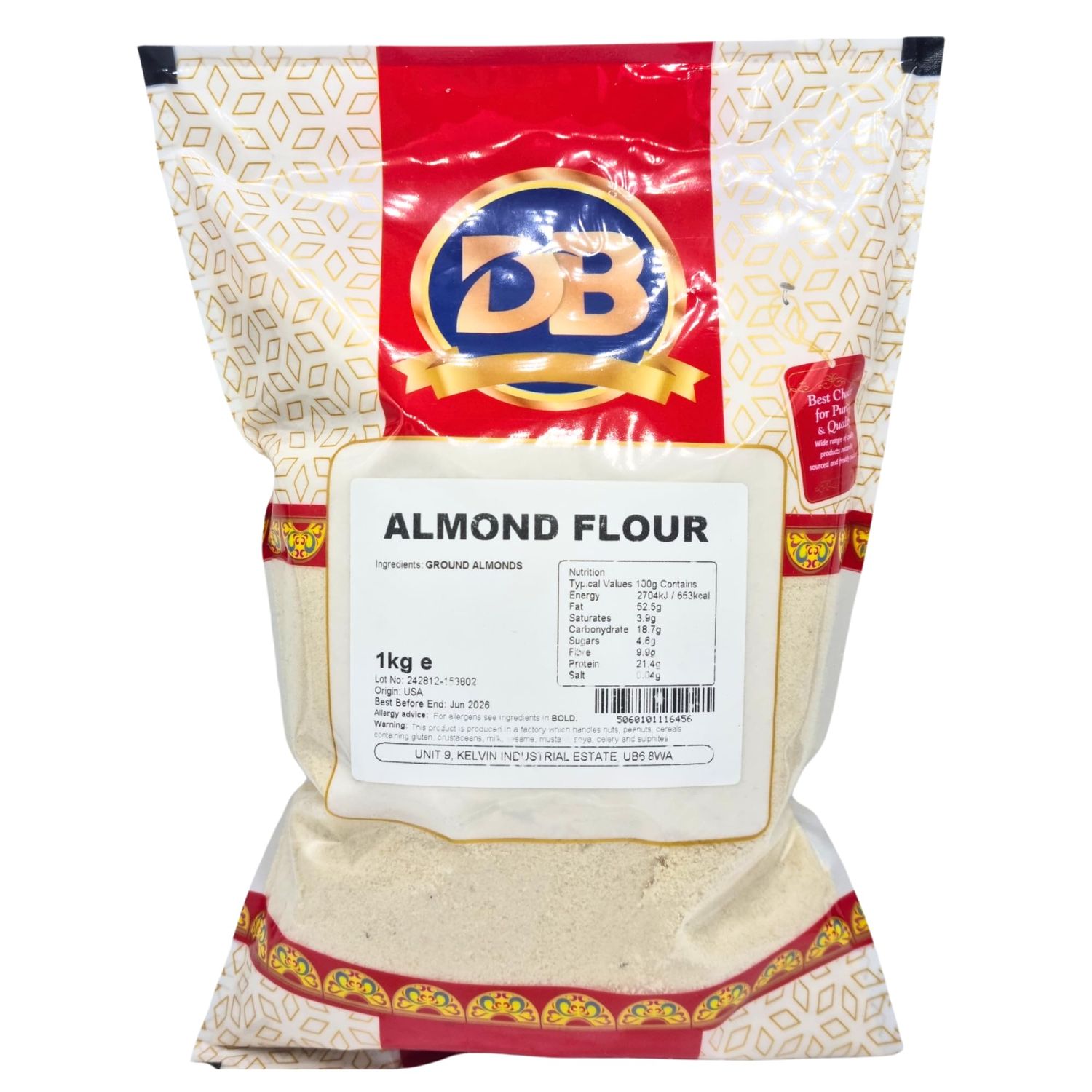 Almond Flour 1kg Blanched Ground Premium Quality Almonds, Gluten Free, Low Carb and High Fiber Blanched Almond Flour Perfect for Keto, Natural Almond Flour Suitable for Vegetarian and Vegan Diets