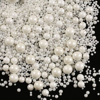 150g/5.29oz Edible White Pearl Sugar Sprinkles Candy Mixing Size Baking for Edible Cake Decorating, Cupcake Topper Cookie Ice Cream for Mother's Day Birthday Party Valentines Wedding Dessert Supplies