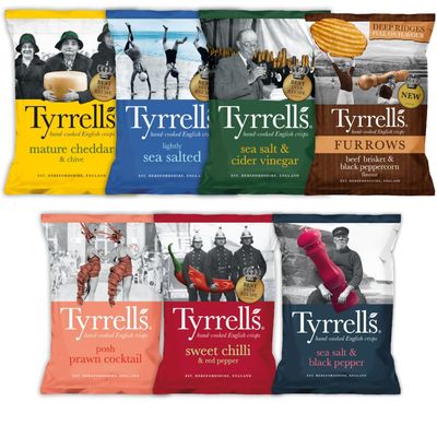 Tyrrells Crisps Mixed Case 7 Flavours Case of 24