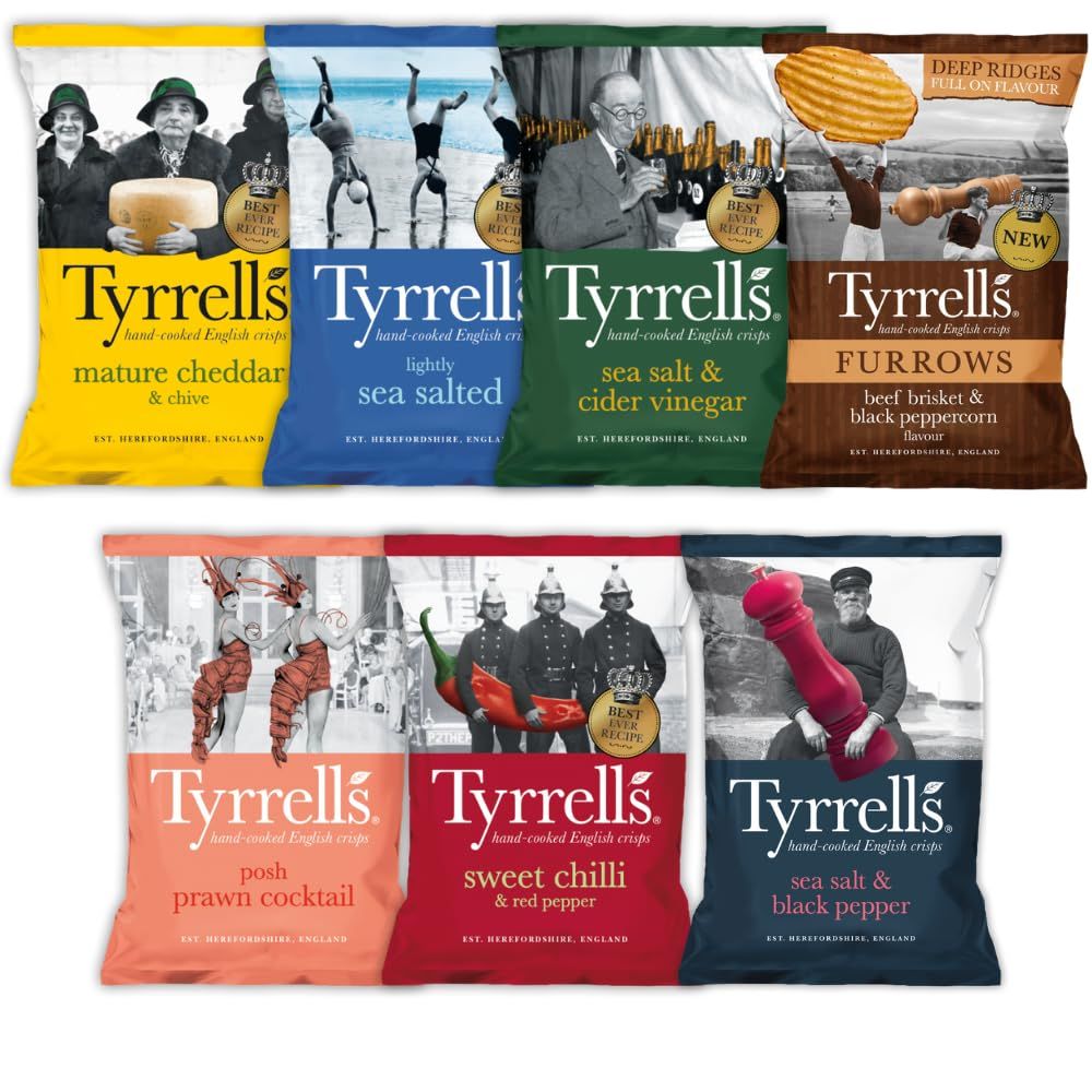 Tyrrells Crisps Mixed Case 7 Flavours Case of 24