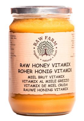 Raw Farm - Raw Honey VitaMix with Royal Jelly, Bee Pollen & Propolis 900 g - Single-Origin, Unfiltered, Unheated, Superblend by Raw Farm Beekeepers