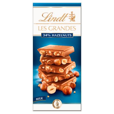 Lindt Les Grandes Milk Chocolate Hazelnut Bar - 150g