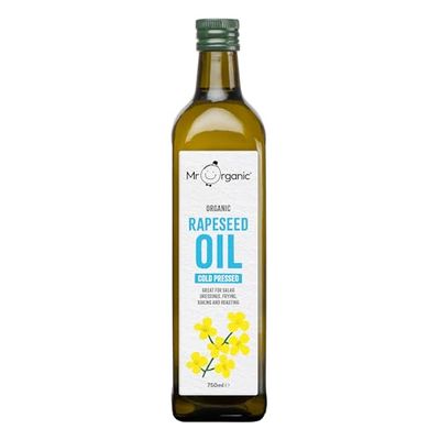 Mr Organic - Cold Pressed Rapeseed Oil - 750ml - Versatile and Easy to Use - Great for Cooking, Salads, Dressings and Marinades