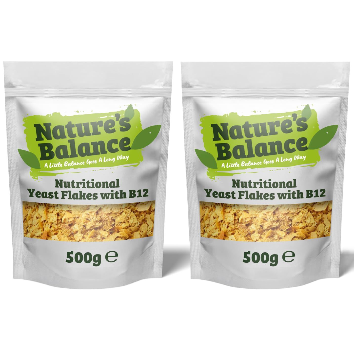 Nature's Balance Nutritional Yeast Flakes with Vitamin B12-1kg (2 x 500g)