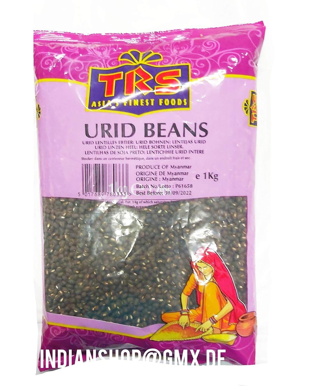 TRS Urid Whole Dal 1kg