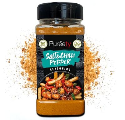 Chinese Salt & Pepper Seasoning - 400g Shaker - Salt & Chilli Pepper Seasoning for Chips, Chicken, Wings & Stir Fry - Gluten Free - No Msg - Pureety Chinese Salt & Pepper Seasoning - 400g Shaker - Salt & Chilli Pepper Seasoning for Chips, Chicken, Wings & Stir Fry - Gluten Free - No Msg - Pureety