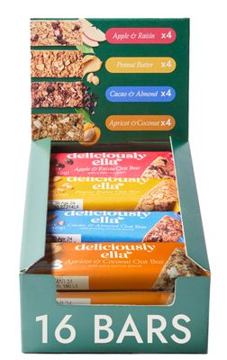 Deliciously Ella Oat Bars - Mixed Flavour Flapjack Variety Case (16 x 50g) - Vegan &amp; Gluten Free Oat Bar Flapjacks - Healthy &amp; Natural