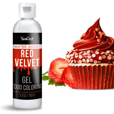 Food Coloring Gel - Vibrant Color Gel Food Coloring for Cake Decorating, Baking, Easter Egg, Icing - Tasteless Food Color Dye for Fondant, Cooking, Slime, Airbrush (Red velvet, 150g)