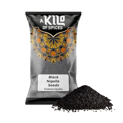 A Kilo of Spices Premium Black Nigella Sativa Seeds (Kalonji) 1 Kg Pure and Potent Superfood for Immune Support, Digestive Health, and Culinary Delights Pure Nigella Seeds