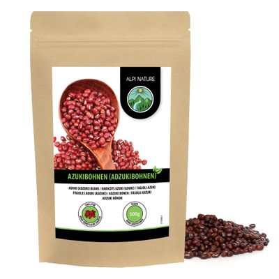 Alpi Nature Adzuki Beans 500g 1.1 lb, Whole Azuki Red Beans, Gluten Free Legumes