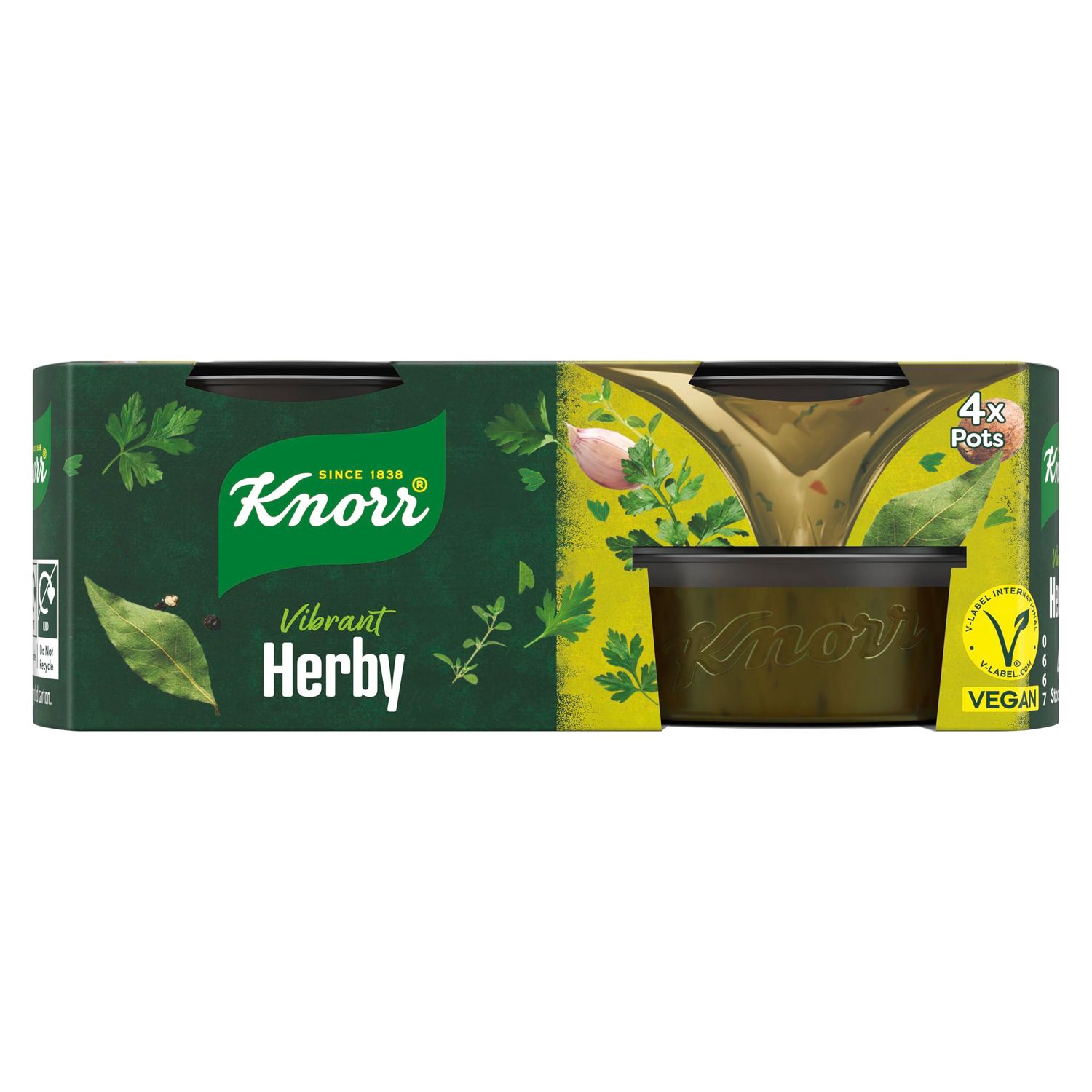 Knorr Hairy Bikers Herby Stock Pot stock adds a rich depth of flavour for delicious meat, vegan and vegetarian meals 4x 26 g
