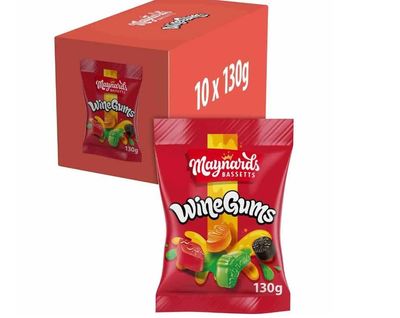 Maynards Bassetts Wine Gums 10 bags x 130g