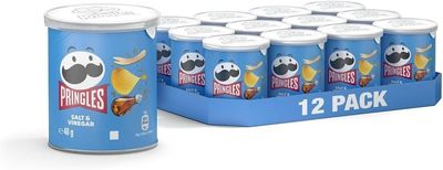 Pringles Salt &amp; Vinegar Crisps - 12x40g