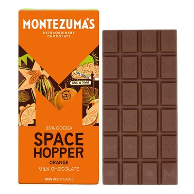 Montezuma's Space Hopper, 35% Cocoa, Milk Chocolate With Orange, Gluten Free, 90g Bar