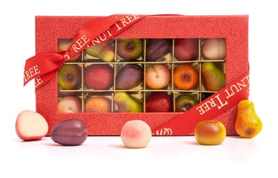 Walnut Tree - Marzipan Fruits Gift Box - Made from Real Almonds - Handpacked in the UK - Great Taste Award Winner - Suitable for Gluten-Free Diets - Luxury Gift Selection, Birthday, Anniversary, 190g