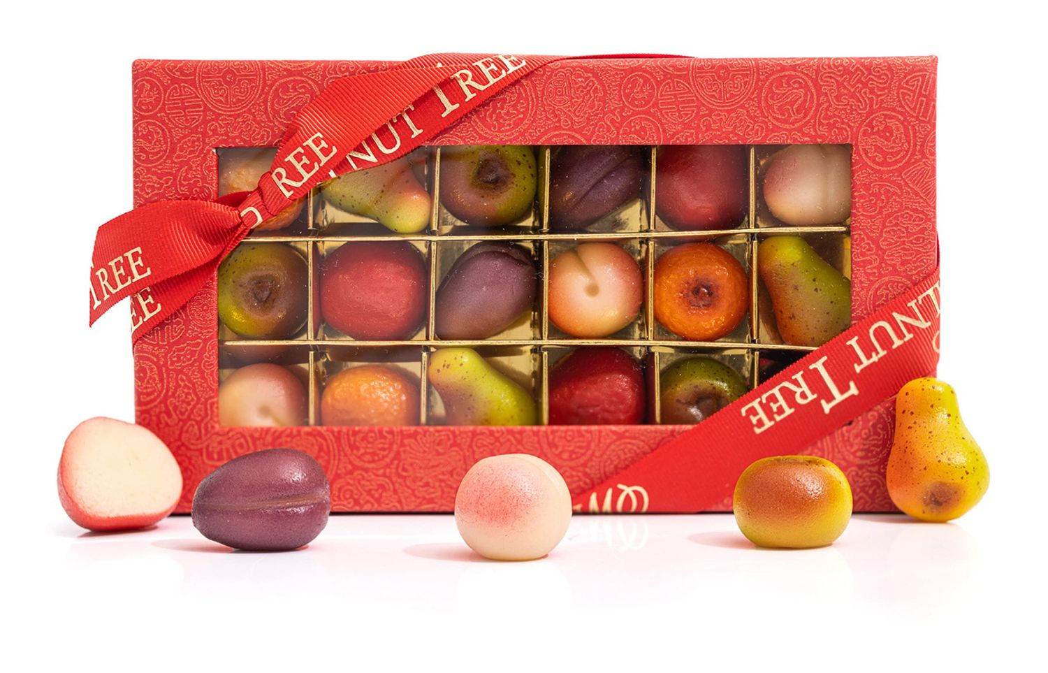 Walnut Tree - Marzipan Fruits Gift Box - Made from Real Almonds - Handpacked in the UK - Great Taste Award Winner - Suitable for Gluten-Free Diets - Luxury Gift Selection, Birthday, Anniversary, 190g