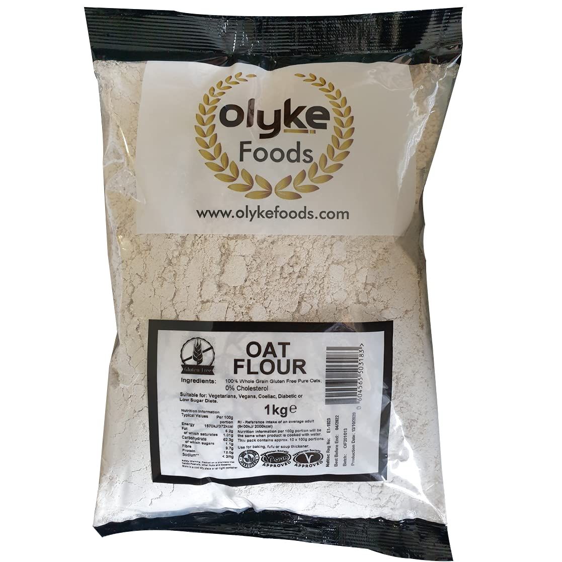 Olyke Gluten Free Oat Flour 1kg 100% Oats