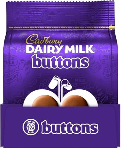 Cadbury Dairy Milk Buttons Chocolate Bag 85g (Pack of 10 Bags)