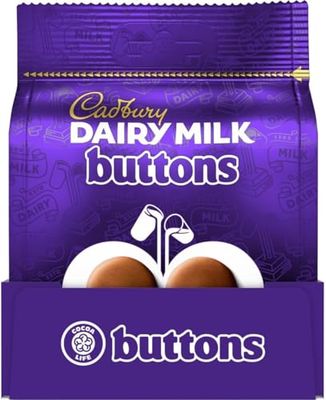 Cadbury Dairy Milk Buttons Chocolate Bag 85g (Pack of 10 Bags)