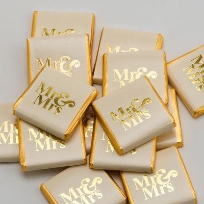 Italian Options Gold Mr &amp; Mrs Wedding Chocolate Neapolitans (100 Chocolates)