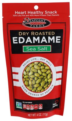 Seapoint Farms, Dry Roasted Edamame, Lightly Salted, 4 oz (113 g) (1 PACKET)