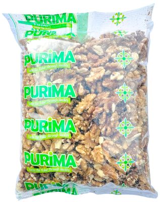 Broken Walnuts 1kg - Walnut Halves &amp; Pieces - Wal Nut Small Large Piece Whole Fresh Halfs Natural Raw Nuts Bulk Californian Crushed for Snacking Baking Cooking Breakfast (Packaging May Vary) PURIMA