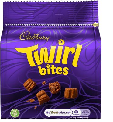 Cadbury Twirl Bites Bag, Smooth &amp; Swirly Milk Chocolate Pieces, 85 g (Pack of 1)