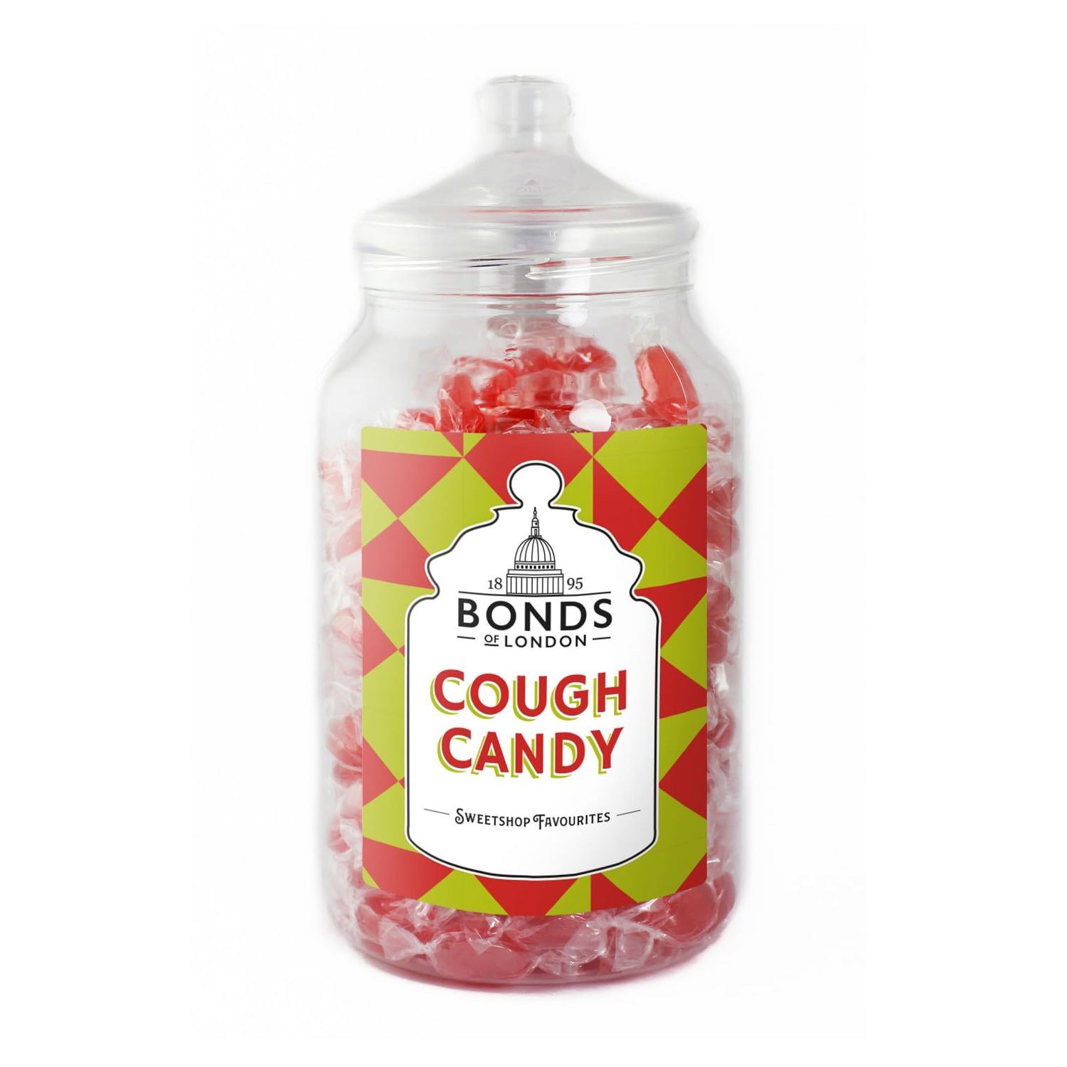Bonds of London Cough Candy Jar, Vegetarian, Retro Aniseed Flavour Boiled Sweets Gift, 1.7 Kg (Pack of 1)
