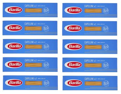 10x Barilla Capellini (Spaghetti) No. 1 Italian Pasta 500 g pack