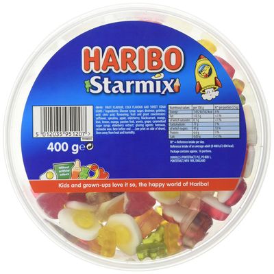 HARIBO Starmix - Gummy and Foam Sweets - 400g Sharing Tub