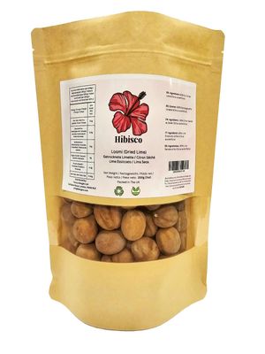 Loomi Lime - Whole Yellow &amp; Black Limes Sun-Dried Citrus for Middle Eastern Cooking &amp; Food Flavouring No Additives Tangy, Natural Taste 200g (7 oz), Packed in the UK (Dried Lime)