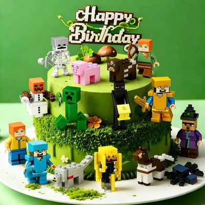 Milygobam 16pcs Cake Topper,Birthday Cake Toppers,Action Figures Cake Toppers,Cake Topper Cupcake Toppers for Game Fans,Birthday Party Cake Cupcake Decorations
