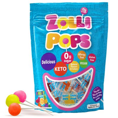 Zollipops The Clean Teeth Pops, Anti Cavity Lollipops, Delicious Assorted Flavors, 5.2 ounces, 25 Count